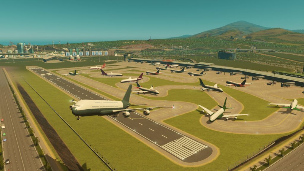 Pesawat Lepas Landas di Cities Skylines
