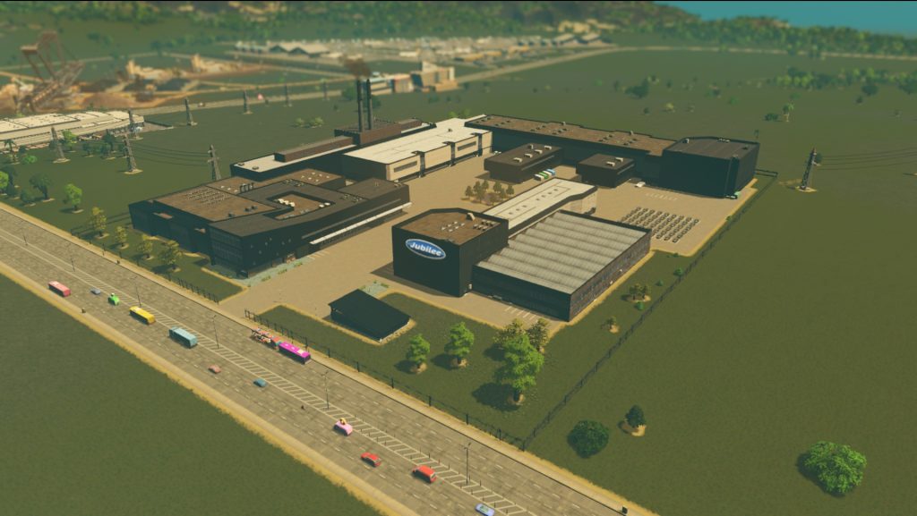 Pabrik Mobil di Cities Skylines